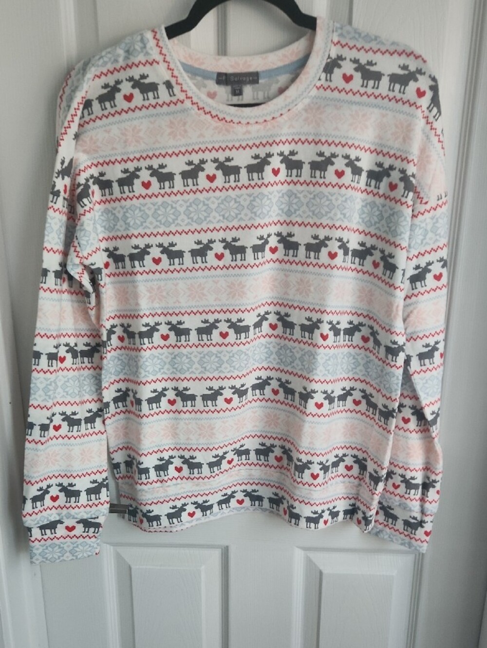 PJ Salvage Fair Isle Love Moose Pajama Jogger Set